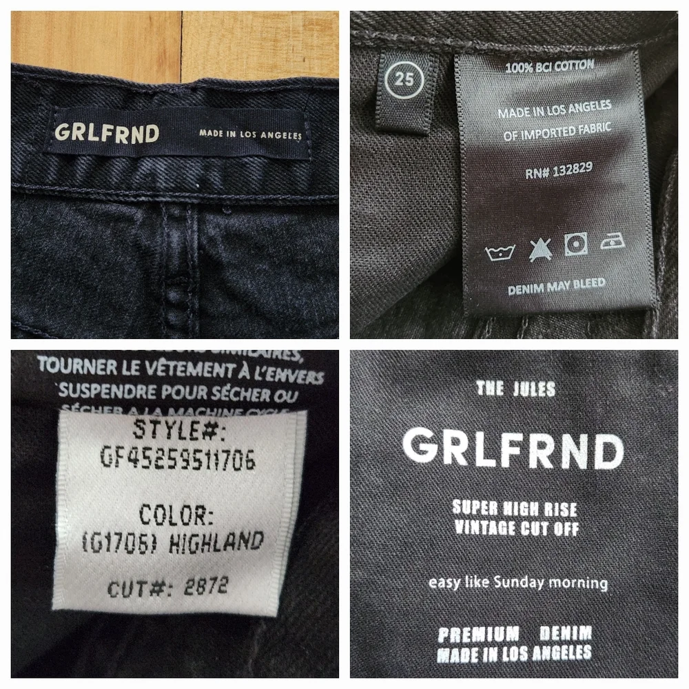 NWT GRLFRND The Jules Vintage Cut Off Denim Shorts in Highland - 25 - Picture 4 of 9